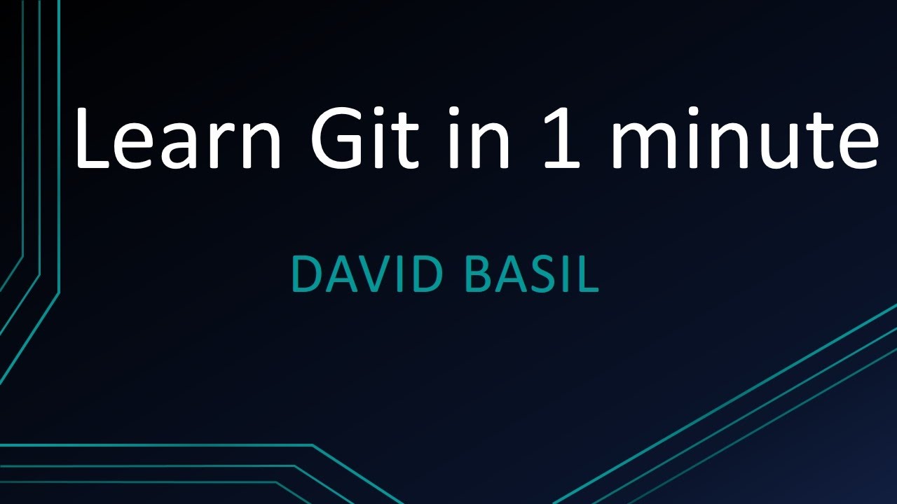 Learn Git In 1 Minute Youtube