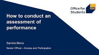 Access and participation plans: assessment of performance