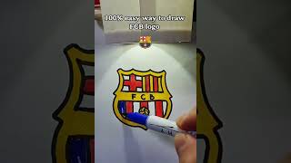 How to draw the FC Barcelona | club logo in a minute, high accuracy
