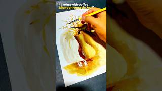 Drawing practice |  painting with coffee | monochromatic art