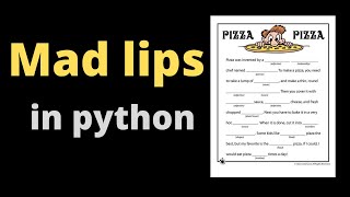 Mad Lips generator || python project