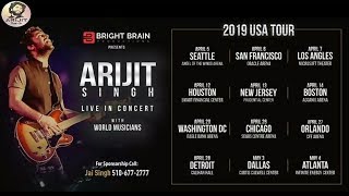 Arijit Singh | Live | World Musicians | USA Tour | Upcoming Live Concert | Events | 2019
