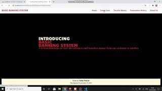 Basic Banking System Website with source code - Sparks Foundation | Web Development | Vallari Padole