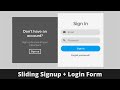 How to Create Sliding Sign Up & Sign In Form using HTML, CSS & JavaScript
