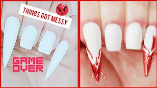 Vampire POLYGEL NAILS TUTORIAL 🧛‍♀️ | Halloween Nail Designs with Polygel Kit from Amazon