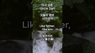 오늘의 영어 사자성어 - 부전자전 / 반복 학습, 기초 영어, 흘려 듣기, 영어 사자성어