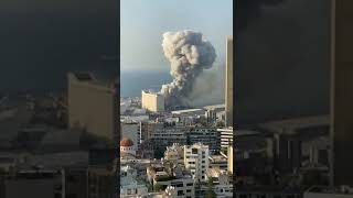 Sorprendente explosión en Beirut  (Lo mejor de internet)