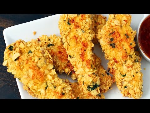 Baked Cornflake Crusted Chicken Strips Recipe Baked Cornflake Crusted Chicken Strips Recipe