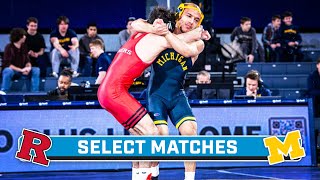 Select Matches: Rutgers at Michigan | Big Ten Wrestling | Jan. 21, 2024