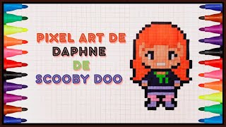 Como Dibujar a DAPHNE de SCOOBY DOO en pixel art-How to draw DAPHNE from SCOOBY DOO in pixel art