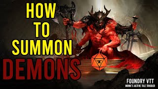 How to make an IMMERESIVE demon summoning with Monk's Active Tiles ( FoundryVTT Tutorial )