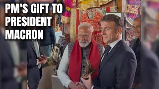 PM Modi Gifts Replica Of Ram Temple To Emmanuel Macron