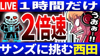 【生放送】もうそろそろ２倍速サンズ練習しなくても倒せるんじゃない？西田の小ネタ検証ライブ1９日目【Undertale/アンダーテール】