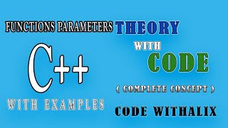 C++ FUNCTIONS (2022) - What is function parameter/argument (multiple, default, ) | 2022 Tutorial |