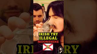Irish People Try ILLEGAL American Moonshine - (153% Proof) @LeatherJacketGuy #Shorts