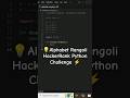 alphabet pattern | HackerRank alphabet rangoli python challenge!🔥 #programming #coding #pythonshorts