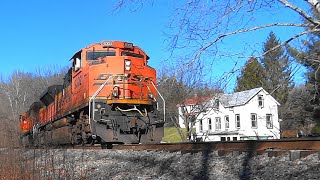 BNSF EMD Power Brings CSX Maintenance Train into Woodbine