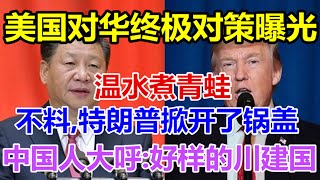 美国对华终极对策曝光，温水煮青蛙，不料特朗普掀开了锅盖，中国人大呼，好样的川建国