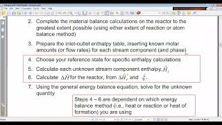 Energy Balance on Reactive Process- Industrial Stochiometry