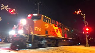 CN 588:NB avec CN 3233 Veteran Unit a Desbiens/Qc 9 decembre 2023