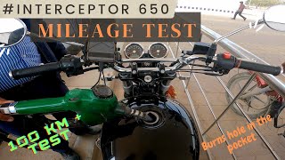 Mileage test of interceptor 650 | 100 KM + test | #interceptor650 #continentalgt650 #RoyalEnfield