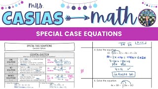 Solving Special Case Equations | Algebra 1 Lesson