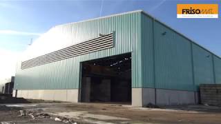 Recycling hall with 40 meter free span | Frisomat industrial steel buildings