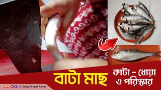 কিভাবে বাটা মাছ কাটতে হয় Bengali Fish Cutting Technique Bata Mach Kata