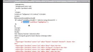JQUERY CHECKED SELECTOR DEMO