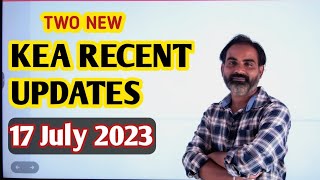 Two latest updates by KEA|Karnataka examination authority recent updates|KEA UGCET UGNEET 2023