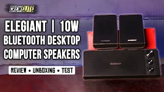 Elegiant: Bluetooth 5.0 USB Desktop Computer Speakers | With Powerful Down-Firing Subwoofer [REVIEW]