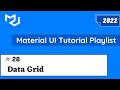 Material UI Data Grid | Material UI Tutorial | Material UI Data Table | #28