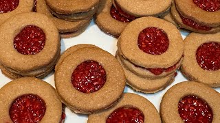 Raspberry jam cookie cut outs ￼