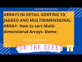 How to sort Multidimensional Arrays (Rectangular Arrays)