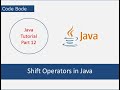 Shift Operators In Java| Java Tutorials | Coding For Beginners | Code Bode