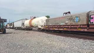 BNSF 5693 lead Mix Manifest Freight 🚆 near Bucklin , MO.