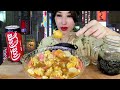 asmr seblak sultan bandung sosis batagor siomay makaroni indonesian street food eating sound