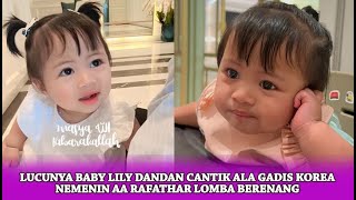 Lucunya Baby Lily Dandan Cantik Ala Gadis Korea Nemenin AA Rafathar Lomba Berenang