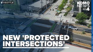 Seattle debuts 'protected intersection' to boost pedestrian, cyclist safety