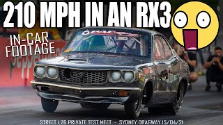 210MPH IN AN RX3 - JAY SADEK 20B RX3 RUNS 6.63@210 IN TESTING