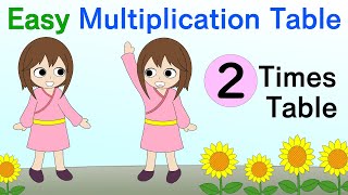 (2 Times Table)Easy multiplication table（英語 九九 2の段）