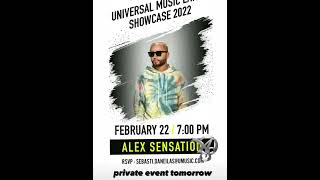 INVITACION -Alex Sensation Universal Music Latino SHOWCASE 2022