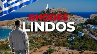 Lindos Rhodes Walking Tour in Winter | The Most Beautiful Town in Rodos, Greece 🇬🇷