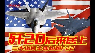 【迷彩虎讲堂】252：中国歼20后来居上，三大指标全面超越F22