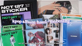 massive kpop album haul + unboxing ✯ nct 127, stray kids, ateez, stayc, blackpink & red velvet joy !