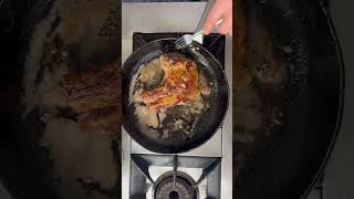 Chef prepares Pork Adam’s Rib 🍽️ #shanti #chef #cheflife #batumi #kitchen #delicious #ribs #pork