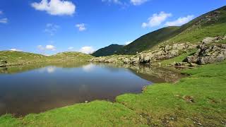 Hikingnjeri group in Konjushka lake, Kosovo highest lake 2410m, Sharr of Prevalla, Kosovo, June 2019