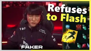 Faker has Nerves of Steel to hold his Flash like that