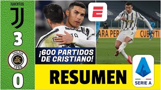 Juventus 3-0 Spezia. GOL de Cristiano Ronaldo en su partido 600. Nuevo RÉCORD de CR7. | Serie A