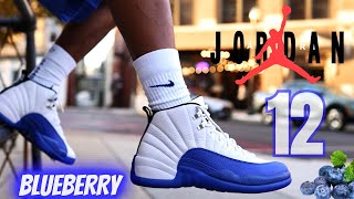 DONT SLEEP ON THESE! JORDAN 12 BLUEBERRY DETAILED REVIEW \u0026 ON FEET W LACE SWAPS! BETTER THAN CHERRY?